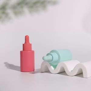 Macaron Color 30 ml botella cuentagotas de vidrio de hombro plano 1 oz botella de suero con caja para Perfume de esencia para el cuidado de la piel - Product Image 3