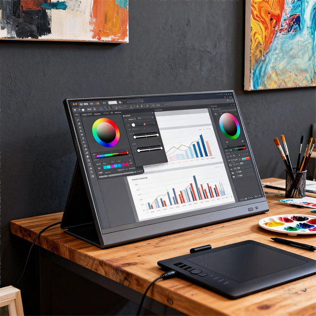 Special Offers 15.6 Inch Portable Monitor Ips 3840*2160 Type-c Power-free Built-in Battery Eye Protection for Remote Work