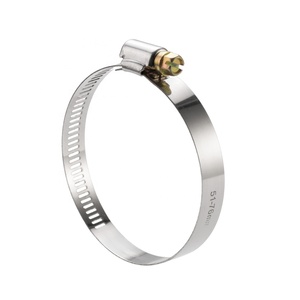 Nhà Sản Xuất Giá Thép Không Gỉ Điều Chỉnh Kiểu Mỹ Worm Gear Drive Hose Kẹp - Product Image 1