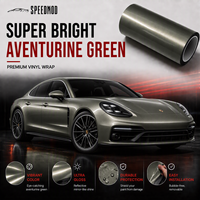 Film de protection de peinture (PPF) SPEEDMOD vert aventurine intégral en TPU 7,5 mil auto-réparant, film de protection de voiture à changement de couleur 1,52 m, vente en gros