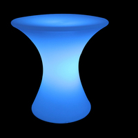 Table de bar extérieure LED lumineuse en plastique rechargeable, design rotomoulé, produits rotomoulés