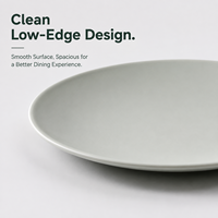 Assiette Moderne en Mélamine Mate Gris Spatial Légère Écologique Sans BPA Compatible Lave-Vaisselle pour Hôtels et Restauration