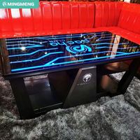 Table de bar en cube LED moderne et durable, avec structure en métal, taille personnalisée, garantie de 3 ans, pour hôtel, café, boîte de nuit, KTV
