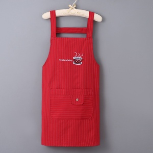 Vải cotton nguyên chất không tay dây đeo vai rộng chống dầu chống mài mòn túi lớn thoáng khí mới chống bẩn tạp dề nhà bếp - Product Image 6