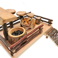 Golden Bear Apple-Bol d'alimentation en bois pour molaires et rongeurs Fournitures pour petits animaux pour hamsters et animaux de compagnie, y compris bol d'alimentation pour animaux de compagnie