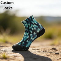 Chaussettes de sport tricotées personnalisées OEM universelles anti-grippage à compression pour cheville, motif automne, haute qualité