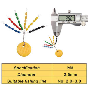 90 pièces/sac en caoutchouc <span class=keywords><strong>multicolore</strong></span> bouchon de flotteur pour espace haricots forme ovale bouées fixes pêche Bobber flotteur s'arrête pour matériel de pêche - Product Image 4