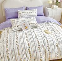 Ensemble de draps de lit imprimés à motif de petites fleurs en ballot pour lit