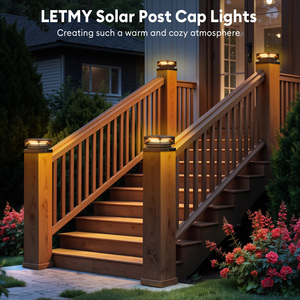 Hiện đại mới năng lượng mặt trời đèn sân vườn ngoài trời không thấm nước sáng lớn 3 chế độ năng lượng mặt trời dẫn boong hàng rào bài đèn cho 4x4 '5x5' 6x6' - Product Image 6