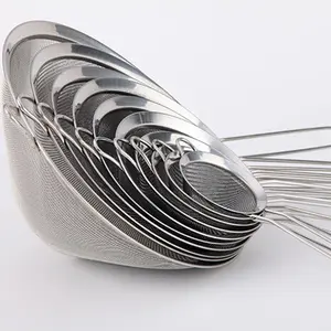 Stainless Steel Flour Sifter Sieve Stainless Steel Fine Tea Mesh Strainer Colander Wire Mesh Oil Filter Strainer Coffee Strainer