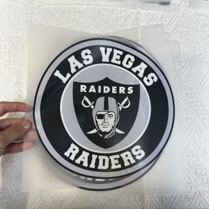 Adesivi Personalizzati Ecologici Popolari della Squadra Las Vegas Raiders per Abbigliamento, Stampa a Trasferimento Termico per Indumenti in Grandi Quantità - Product Image 3