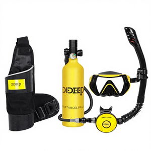 Tanque de Aire de Aluminio de Alta Presión Recargable DIDEEP Mini 1LX4000plus con Certificación CE y Máscara Secundaria, Capacidad de 1L para Buceo - Product Image 1