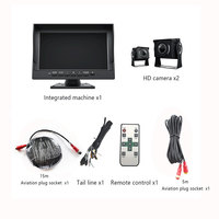 Moniteur de caméra de recul pour camion Wemaer OEM, 1, 2, 4 ou 5 voies, système de moniteur de voiture motorisé rabattable de 7 pouces pour bureau