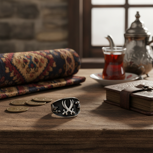 Swords Design Ottoman <b>Rings</b> Authentic <b>Men</b> <b>Ring</b> Wholesale Turkish Handmade 925 <b>Sterling</b> <b>Silver</b> - Product Image 3