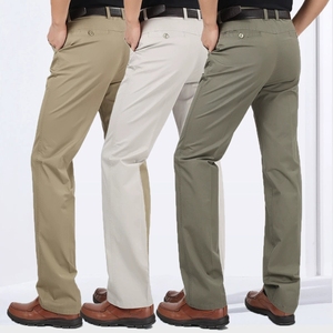 <span class=keywords><strong>Pantalon</strong></span> décontracté <span class=keywords><strong>homme</strong></span> style printemps-automne, coupe ample, taille mi-haute, formel et professionnel, avec braguette zippée longue, en tissu peigné, tendance - Product Image 3
