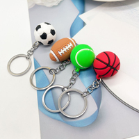 Porte-clés en PVC à la mode, cadeau promotionnel, pour le Football, le Football, le Tennis, le basket-Ball, le sport, accessoires pour sac à clés