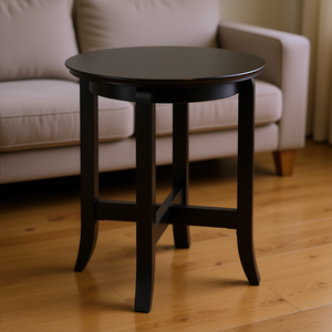 Tavolino Rotondo Toby in Legno, Arredamento Tradizionale per Soggiorno, Design Moderno e Durevole - Product Image 2