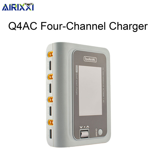 ToolkitRC Q4AC Four-Channel 4S Plug-In RC Model Charger with Balancer for Drones Toys Models Lithium Battery NiMH Guangdong
