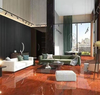 Grande dalle de marbre rouge naturel polie, matériau moderne pour murs et sols, importé de Chine