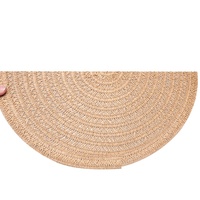 Décoration de maison moderne, set de table réutilisable en polyester 100% naturel, motif géométrique tissé, pour mariage, banquet, personnalisable