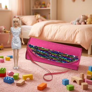 Factory Direct Premium Fashion Doll with Pink Sequin Purse <b>Battery</b> <b>Operated</b> for Girls Age 5 to 13 Years - Product Image 1