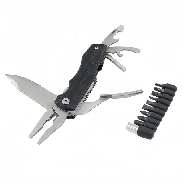 Aluminium Handle 10-in-1 Multifunction Stainless Steel Pocket Pliers DIY Grade Multitool with OEM Customization Support