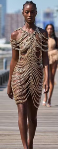A8045 Migugarment Drop Shipping accessori Sexy da donna a catena abito da festa articoli popolari ora abbigliamento all'ingrosso cinese - Product Image 2