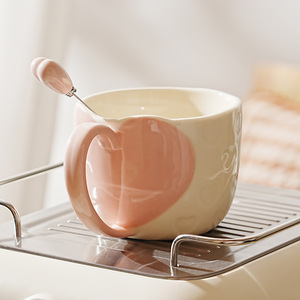 Taza <span class=keywords><strong>de</strong></span> Porcelana Fina con Cuchara, Juego <span class=keywords><strong>de</strong></span> Tazas para Parejas <span class=keywords><strong>de</strong></span> Alta Calidad, Color Sólido, Caja <span class=keywords><strong>de</strong></span> Regalo, Regalo <span class=keywords><strong>de</strong></span> San Valentín, Apto para Microondas - Product Image 3