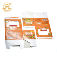 Venta al por mayor logotipo personalizado impreso plegable caja de cartón de azúcar de embalaje con ventana de plástico bajo precio MOQ cajas de papel