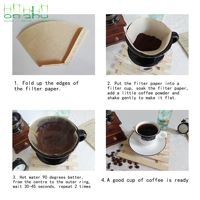 Filtre à café/papier Filtre à café 40 pièces pour cafetière goutte à goutte (2-4 tasses)