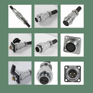 Conector de Aviación Serie WS32, Receptáculo Macho, Enchufe Hembra, Brida Cuadrada, 4/6/8/10/11/12/13/14/19 Pines, Eléctrico Industrial - Product Image 4