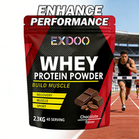 Vente Flash : Poudre de Protéine de Lactosérum Dorée Double Richesse Chocolat, Gainer de Masse Musculaire, Complément Sportif pour Adultes 50g+