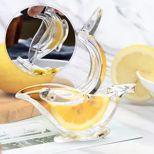 Xách tay của nhãn hiệu chim hình dạng trong suốt Máy ép trái cây tay Báo Chí Acrylic trái cây và rau công cụ cho nhà bếp thanh tiện ích