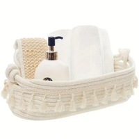 Panier de rangement portable pour couches de bébé et jouets avec pompons, sac détachable, simple et artistique