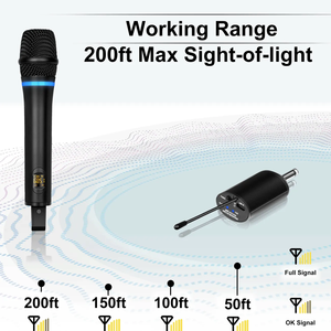 Micrófono Inalámbrico USB Dinámico UHF de Largo Alcance W8, Reproductor de Karaoke Móvil de Metal de Alta Calidad, Venta Caliente OEM - Product Image 4