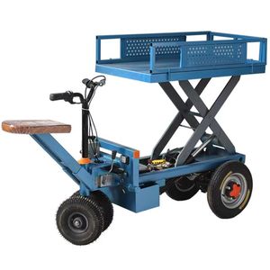 Hydraulic Scissor Lift Table Large Wheel Type Hydraulic Foot Pump Lift Table Hydraulic Pallet <b>Trolley</b> 200kg - Product Image 2
