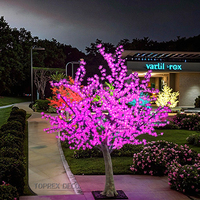 New Style 3 m hoch Faux Pink LED Baum künstliche Sakura japanische Kirschblüte für Hotel oder Home Decoration
