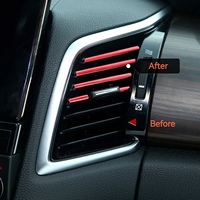 10 pièces de garnitures décoratives universelles en forme de U pour sorties d'air de climatiseur de voiture, 20 cm, accessoires de style automobile
