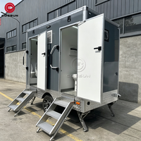 Cogsun Petites remorques sanitaires 2 postes de toilette Luxe VIP Remorque WC mobile portable