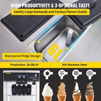 Stock d'entrepôt SIHAO de machine à crème glacée 8228H000, trois saveurs avec certification CE, machine à crème glacée