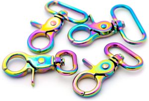 Loosco Rainbow Trigger Snaps PCS <b>Hook</b> Clasps Oval Swivel <b>Clips</b> <b>Hooks</b> <b>Clips</b> Snap For Straps Bags Belting Leathercraft - Product Image 3