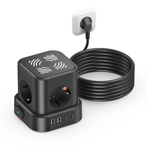 Tira de alimentación de luz nocturna con 4 USB Cable de extensión de torre de <span class=keywords><strong>enchufe</strong></span> múltiple Tira de alimentación con interruptor doble Torre de <span class=keywords><strong>enchufe</strong></span> de escritorio - Product Image 2