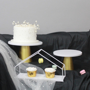 Oggetti di scena per fotografia di matrimonio in stile europeo <span class=keywords><strong>tavolo</strong></span> da Dessert staccabile vassoio ripiano di conservazione pasticceria frutta - Product Image 2