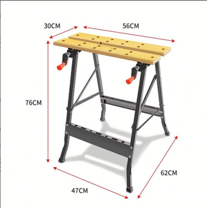 Table <span class=keywords><strong>de</strong></span> travail multifonctionnelle pour le travail du <span class=keywords><strong>bois</strong></span>, scie à table portable pliable avec roues verrouillables - Product Image 1