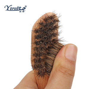 Cepillo para zapatos Yinste de crin de caballo con mango de madera maciza y cerdas suaves para el cuidado del calzado - Product Image 4
