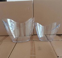 Petits seaux à glace en lingot transparents personnalisés de 4L et 8L refroidisseurs de bière à champagne personnalisés pour les bars fêtes et les hôtels