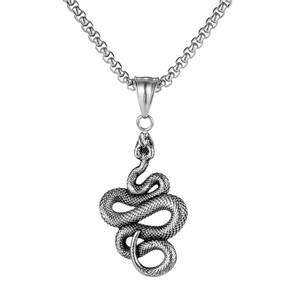 2021 nuova moda Cool gioielli in acciaio da uomo con <span class=keywords><strong>collana</strong></span> pendente <span class=keywords><strong>serpente</strong></span> - Product Image 2