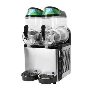 Ticari dondurulmuş içecek yüzlü içecek 24L çift Tank Icee pupppuppie makinesi