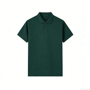 Polo à manches courtes personnalisé avec logo, de haute qualité, pour les déplacements professionnels, en polyester, respirant et anti-transpiration, pour hommes - Product Image 1