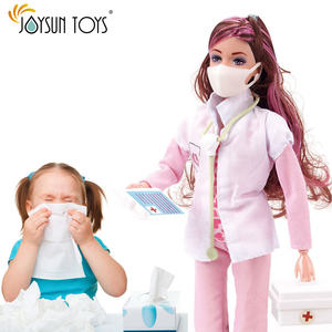 Ensemble de jeu d'infirmière en plastique solide pour filles, ensemble de poupée de bébé à <span class=keywords><strong>corps</strong></span> <span class=keywords><strong>dur</strong></span>, poupée à la mode - Product Image 4